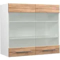 Produktbild: Vicco Küchenglasschrank Fame-Line Glashängeschrank Goldkraft Eiche/Weiß 80 cm