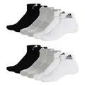 Produktbild: adidas Unisex Herren Damen Socken Sportsocken Cushioned Quartersocken 6 Paar, Farbe:Mehrfarbig, Größe:37-39, Artikel:- medium grey/white/black