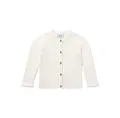 Produktbild: Stellou & friends Cardigan-Strickjacke für Mädchen und Jungen mit Knöpfen in Holz-Optik | Hochwertige Baby-Kleidung aus 100% Baumwolle - IV V I Gr. 86/92 - Weiß