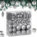 Produktbild: Casaria® Weihnachtskugeln 103er Set Christbaumkugeln Weihnachtsbaumkugeln Weihnachtsbaumschmuck silber