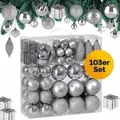 Produktbild: CASARIA® Weihnachtskugeln 103tlg Kunststoff Christbaumschmuck Christbaumkugeln