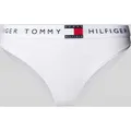 Produktbild: TOMMY HILFIGER Bikini-Hose mit elastischem Label-Bund Modell 'TH Heritage' in Weiss, Größe XS