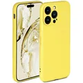 Produktbild: ONEFLOW Soft Case für iPhone 14 Pro Hülle aus Silikon mit Kameraschutz, Silikonhülle mit erhöhtem Schutz fürs Display, Backcover Schutzhülle, weiche Handyhülle, Gelb