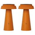 Produktbild: Luxus Europe - Tischlampe Solar Mambo - 2er-Set Orange - Kabellose LED-Solar-Tischlampe für den Außenbereich – Solarbetrieben & USB-C wiederaufladbar – 3 Lichtfarben – Dimmbar – IP54 wasserfest