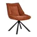 Produktbild: Duhome Esszimmerstuhl Chenille Schminktischstuhl 180° Drehbar Automatische Rückstellfunktion Lounge Stuhl Modern für Wohnzimmer Schlafzimmer Büro, Orange