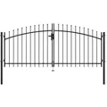 Produktbild: vidaXL Doppelflügel-Gartentor mit Speerspitzen 300 x 150 cm