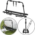Produktbild: Deichsel Fahrradträger schwarz bis 40kg – Fahrradheckträger Wohnwagen 5,1kg Wohnwagendeichsel 2 Fahrräder 126x70x32cm