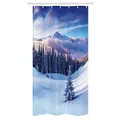 Produktbild: Winter Schmaler Duschvorhang Bergspitzen Snowy