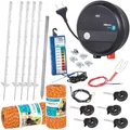 Produktbild: VOSS.PET Elektrozaun Komplettset für Hunde Hundeset, Weidezaun Elektrozaun Gartensicherung Hundezaun Katzenzaun mit Weidezaungerät, Elektrozaungerät