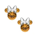 Produktbild: Ohrstecker Minnie-Maus mit Geburtsstein, Disney für Mädchen, Silber, Disney-Schmuck, verziert mit Zirkonia, Gelb