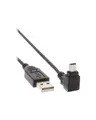 Produktbild: InLine USB-Kabel Mini-USB Typ B M bis USB M 2.0 1 m 90° Stecker Schwarz (34110)