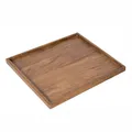 Produktbild: riess-ambiente Massives Tablett MAKASSAR 50cm Sheesham Stone Finish Holztablett Serviertablett Bettablett