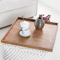 Produktbild: Massives Tablett Makassar 50cm Sheeshamholz ServierTablett FrühstücksTablett