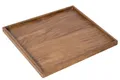 Produktbild: Tablett Holz Sheesham 50 cm breit quadratisch erhöhter Rand Handarbeit Unikat