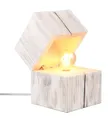 Produktbild: Trio Leuchten Tischleuchte Treasure 514110101, Holz weiß, inkl. 1x E14 LED