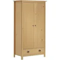 Produktbild: vidaXL Kleiderschrank mit 2 Türen Hill 89x50x170 cm Massivholz Kiefer 288947