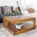 Produktbild: Puristischer Couchtisch SHIVA ca.80x80cm massiv Palisander