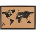 Produktbild: Zeller Present Pinnwand, Schwarz, Holz, Kiefer, 59x39.5x1.5 cm, Dekoration, Magnettafeln & Pinnwände, Memoboards