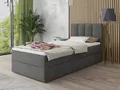 Produktbild: Boxspringbett Star Mini mit Bettkasten, Bonell-Matratze und Topper - Einzelbett mit Matratzentopper, Polsterbett, Bett, Schlafzimmer, Jugendzimmer (Dunkelgrau (Kronos 22), 120 x 200 cm)