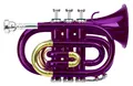 Produktbild: Bb Taschen Trompete Blech Blasinstrument Messing Trumpet Leicht Koffer violett