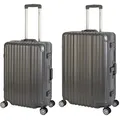 Produktbild: London | 2er Set | Trolleys 4 Rollen | Polycarbonat Hartschale | Alu-Rahmen | Reisekoffer M+L