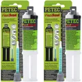 Produktbild: 2x PETEC KUNSTSTOFFREPARATUR PLASTBOND SCHWARZ 24 ml 2K KLEBSTOFF SCHNELLHÄRTEND