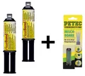 Produktbild: PETEC 2x 98325 Plastbond 25ml 2k-Kleber +1x 3Stück Mischrohre 98603 motocaa