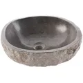 Produktbild: wohnfreuden Aufsatzwaschbecken Naturstein Waschbecken 40 cm (Kein Set), NEW-4158 grau NEW-4158 | Ø 40 cm x 40 cm x 15 cm x 40 cm