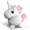 Produktbild: EUGY 650014 Einhorn, 3D Tier-Puzzle für Kinder und Erwachsene zum Zusammenbauen, DIY Tierfigur, Bastelset ab 6 Jahren, Weiß