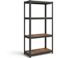Produktbild: Schwerlastregal, Braun, Schwarz, Metall, Holzwerkstoff, 80x160x40 cm, Freizeit, Heimwerken, Werkstatt
