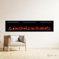 Produktbild: Glow Fire Elektrokamin 'Inside 152' | LED Wandkamin in schwarz mit Heizung (1800 W) | HxBxT: 35x152x12cm