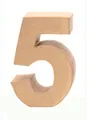 Produktbild: 6 2029 135 - Papp - Zahl 5, aus brauner Pappe, ca. 17,5 X 5,5 cm groß, zum be...