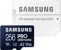 Produktbild: Samsung Pro Ultimate Speicherkarte (256 GB, Video Speed Class 30 (V30)/UHS Speed Class 3 (U3), 200 MB/s Lesegeschwindigkeit)