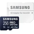 Produktbild: Speicherkarte Samsung Ultimate MICRO SDXC CARD 256GB Class 10 R/W 200MBs/130MBs