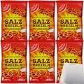 Produktbild: Gut&Günstig Salzbrezel Knabbergebäck Knackig & Cross mit Meersalz 6er Pack (6x250g Packung) + usy Block