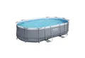 Produktbild: Bestway Framepool Power Steel™ Solo Pool ohne Zubehör 488 x 305 x 107 cm, grau, oval (Packung, ohne Zubehör)