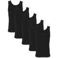 Produktbild: TupTam Unterhemd TupTam Kinder Jungen Unterhemd Ärmellos Tanktop 5er Pack schwarz 116-122