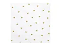 Produktbild: partydeco Papierserviette, Servietten Herzen 33x33cm 20 Stück, weiß / gold