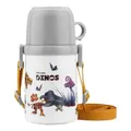 Produktbild: ZWILLING Dinos Thermoflasche Kinder 380 ml Edelstahl Weiß-Grau isoliert mit Bech