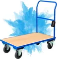 Produktbild: Profi Plattformwagen | HxBxT 102x60x98cm | Traglast 450kg | Lichtblau
