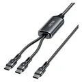 Produktbild: Unitek KABEL USB-C 2W1 PD 100W SILIKON 1 8M (1.80 m, 100 W) (C14146ABK01-1.8M)