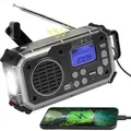 Produktbild: Duronic SDAB1 Kurbelradio, Tragbares Solar Notfall DAB FM Radio mit LED Licht und Kurbel, Batteriebetrieb und 2000mAh Powerbank, Bluetooth Speaker