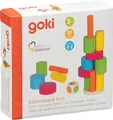 Produktbild: goki 56762 - farbenfrohes Balancierspiel Turm - Holzspielzeug Klassiker - Geschicklichkeitsspiel - aus Buchenholz - Made in Germany