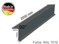Produktbild: Ortgangwinkel Dach-Abschluss-Blech Ortgangblech Alu Anthrazit Grau 60 x 125 mm