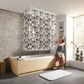Produktbild: Kleine Wolke Eckduschrollo-Komplettset für Badewanne Grau 138 x 240 cm und 62 x 240 cm