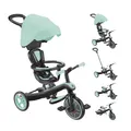 Produktbild: GLOBBER Explorer Trike 4in1 Pro in Mint – Dreirad, Laufrad und Kinderwagen in 10/8,5 Zoll – TPR-Sitz – höhenverstellbares Kinderfahrzeug