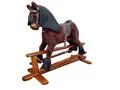 Produktbild: Klassisches braunes Schaukelpferd Wippgestell Wipppferd Schaukelpony Holzpferd