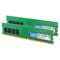 Produktbild: Crucial RAM 16GB (2x8GB) DDR4 3200MHz CL22 (2933MHz oder 2666MHz) Desktop Arbeitsspeicher Kit CT2K8G4DFRA32A