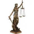 Produktbild: Justitia Figur bronziert Skulptur 33 cm Göttin der Gerechtigkeit Anwalt BGB - Bronze