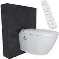 Produktbild: Intelligentes wc wandhängend mit Spülkasten DV-1S0205-CF Deervalley modernes und intelligentes Dusch-WC mit integriertem Bidet, Fernbedienung, weiße